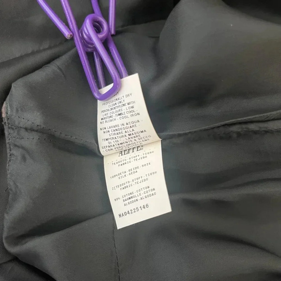 Alberta Ferretti | Silk Taffeta Cocktail Dress - Black & Red & Tan / Sz 6 - Picture 13 of 15